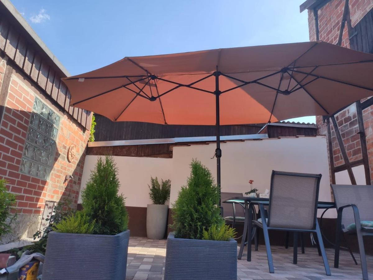 Ferienhaus Blaue Blume Mit 11 Kw Ladestation, Kamin, Terrasse, Eingezaeuntem Garten, Sauna, Wlan, Netflix, 2 Hunde Willkommen! Güntersberge Екстериор снимка