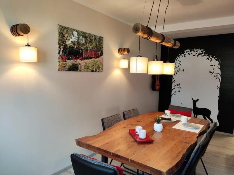 Ferienhaus Blaue Blume Mit 11 Kw Ladestation, Kamin, Terrasse, Eingezaeuntem Garten, Sauna, Wlan, Netflix, 2 Hunde Willkommen! Güntersberge Екстериор снимка